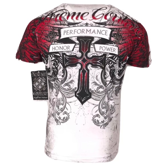 XTREME COUTURE by AFFLICTION Men's T-Shirt CARNIVORE Skulls Biker MMA - Picture 4 of 8